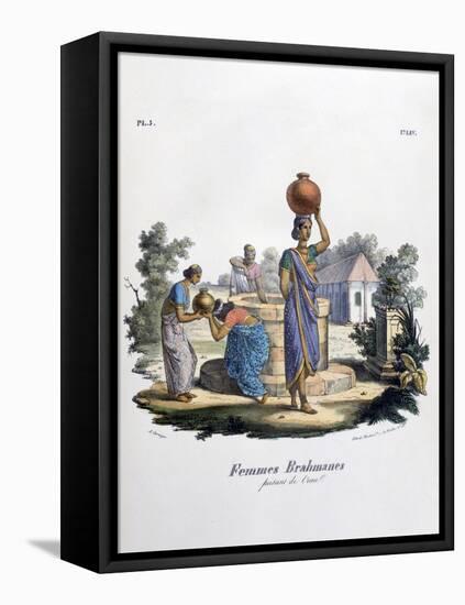 Brahmin Woman Collecting Water, 1828-Marlet et Cie-Framed Stretched Canvas