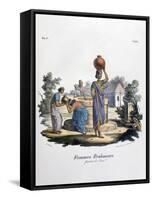 Brahmin Woman Collecting Water, 1828-Marlet et Cie-Framed Stretched Canvas