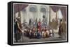 Brahmins Singing Praises to the God Rama-Stefano Bianchetti-Framed Stretched Canvas