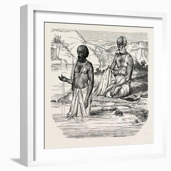 Brahmins Worshipping the Ganges-null-Framed Giclee Print