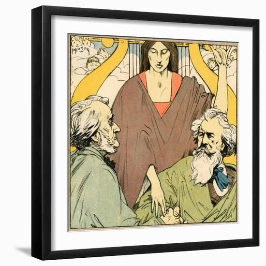 Brahms, Wagner, Reconciled-null-Framed Art Print