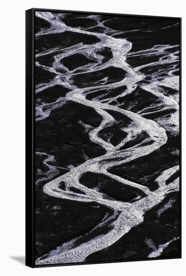 Braided Channels of East Fork of Toklat River-Paul Souders-Framed Stretched Canvas