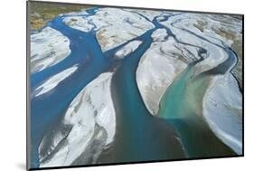 Braids of Rakaia River, near Rakaia, Mid Canterbury, South Island, New Zealand-David Wall-Mounted Photographic Print