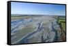 Braids of Rakaia River, near Rakaia River Mouth, Mid Canterbury, South Island, New Zealand-David Wall-Framed Stretched Canvas