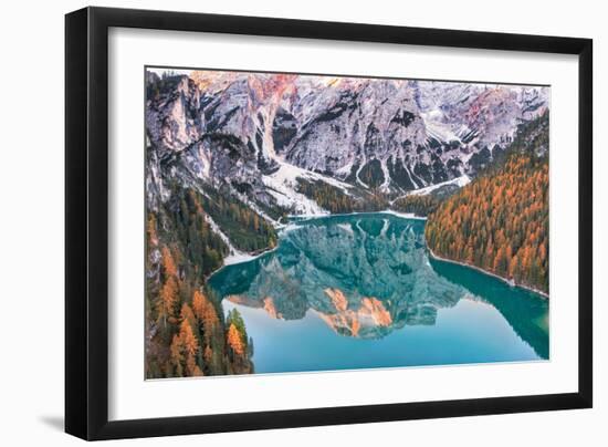 Braies in Autumn-Luigi Ruoppolo-Framed Giclee Print