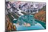 Braies in Autumn-Luigi Ruoppolo-Mounted Giclee Print