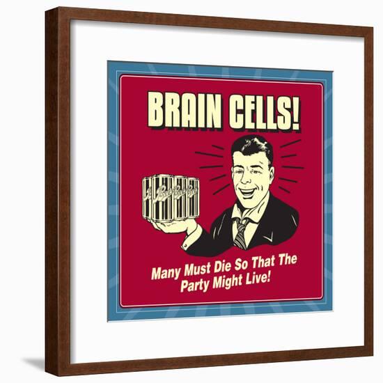 Brain Cells-Retrospoofs-Framed Poster