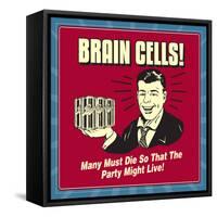 Brain Cells-Retrospoofs-Framed Stretched Canvas