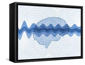 Brain, Conceptual Computer Artwork-Mehau Kulyk-Framed Stretched Canvas