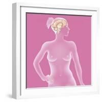 Brain, Drawing-Caroline Arquevaux-Framed Giclee Print