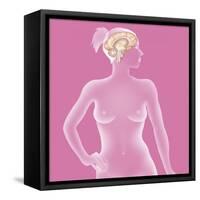 Brain, Drawing-Caroline Arquevaux-Framed Stretched Canvas