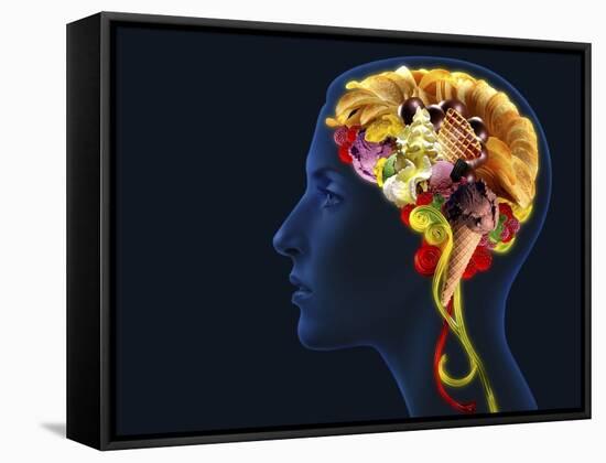 Brain Food, Conceptual Image-SMETEK-Framed Stretched Canvas