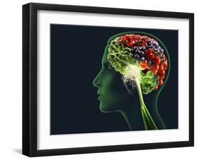 Brain Food, Conceptual Image-SMETEK-Framed Photographic Print