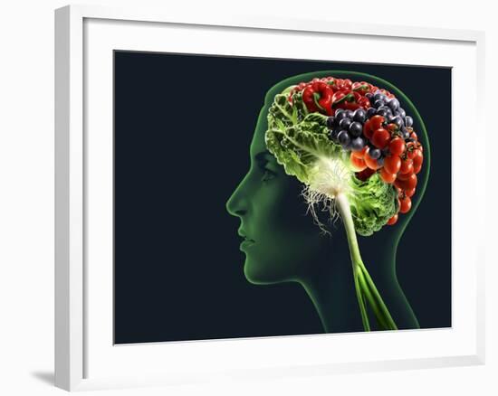 Brain Food, Conceptual Image-SMETEK-Framed Photographic Print