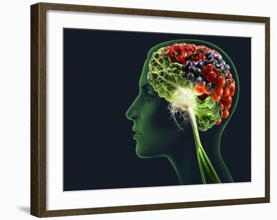 Brain Food, Conceptual Image-SMETEK-Framed Photographic Print