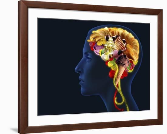 Brain Food, Conceptual Image-SMETEK-Framed Photographic Print