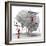 Brain with Workers, Mental Health-PASIEKA-Framed Premium Photographic Print