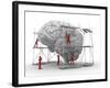 Brain with Workers, Mental Health-PASIEKA-Framed Photographic Print