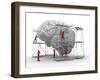 Brain with Workers, Mental Health-PASIEKA-Framed Photographic Print