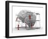 Brain with Workers, Mental Health-PASIEKA-Framed Photographic Print