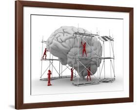 Brain with Workers, Mental Health-PASIEKA-Framed Photographic Print