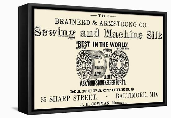 Brainerd and Armstrong Co. Sewing and Machine Silk-null-Framed Stretched Canvas