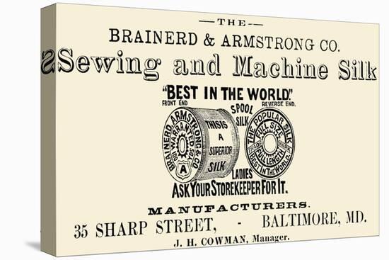 Brainerd and Armstrong Co. Sewing and Machine Silk-null-Stretched Canvas
