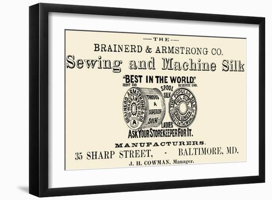 Brainerd and Armstrong Co. Sewing and Machine Silk-null-Framed Art Print