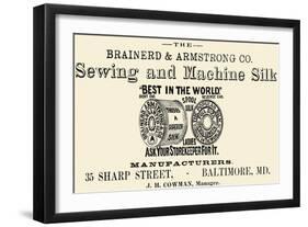 Brainerd and Armstrong Co. Sewing and Machine Silk-null-Framed Art Print