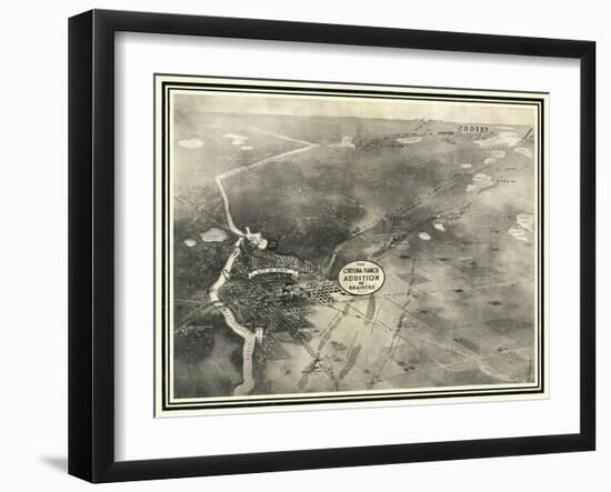 Brainerd, Minnesota - Panoramic Map-Lantern Press-Framed Art Print