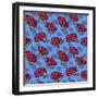 Brains Everywhere Pattern-Lauren Ramer-Framed Giclee Print