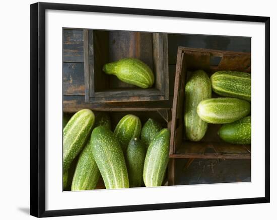 Braising Cucumbers in Wooden Boxes-Jan-peter Westermann-Framed Photographic Print