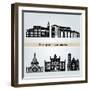 Brampton Landmarks-paulrommer-Framed Art Print