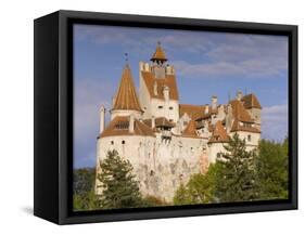 Bran Castle Perched Atop a 60M Peak in the Centre of the Village, Saxon Land, Transylvania-Gavin Hellier-Framed Stretched Canvas