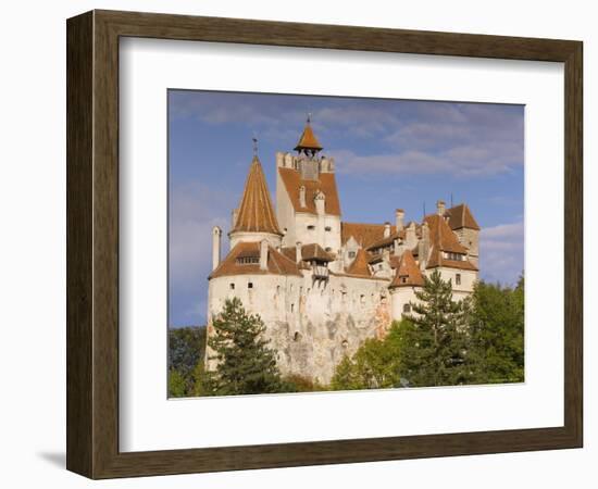 Bran Castle Perched Atop a 60M Peak in the Centre of the Village, Saxon Land, Transylvania-Gavin Hellier-Framed Photographic Print