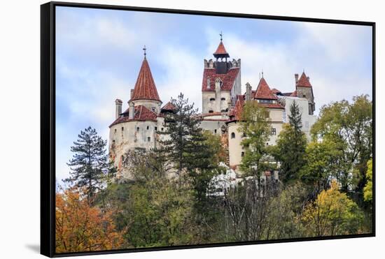 Bran, Romania. Castle Bran, Exterior. Dracula's Castle.-Emily Wilson-Framed Stretched Canvas