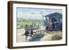 Brancaster Kiosk from the North (Watercolour)-Richard Foster-Framed Giclee Print