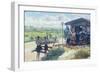 Brancaster Kiosk from the North (Watercolour)-Richard Foster-Framed Giclee Print