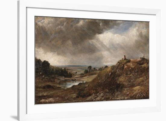 Branch Hill Pond, Hampstead Heath, with a Boy Sitting on a Bank-John Constable-Framed Giclee Print