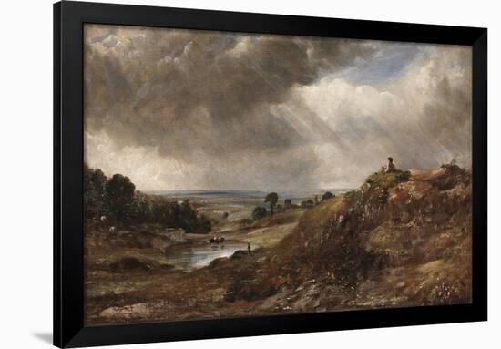 Branch Hill Pond, Hampstead Heath, with a Boy Sitting on a Bank-John Constable-Framed Giclee Print