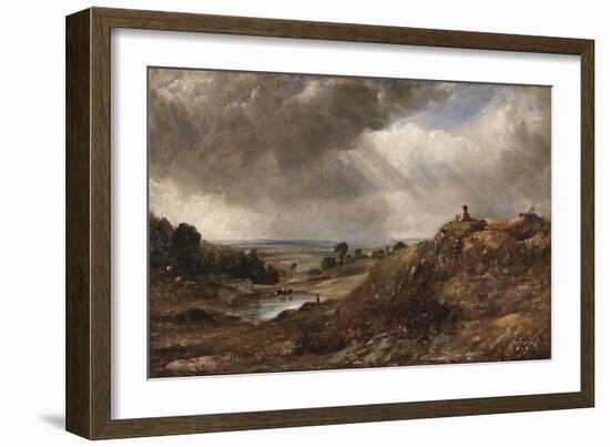 Branch Hill Pond, Hampstead Heath, with a Boy Sitting on a Bank-John Constable-Framed Giclee Print