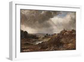 Branch Hill Pond, Hampstead Heath, with a Boy Sitting on a Bank-John Constable-Framed Giclee Print