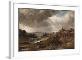 Branch Hill Pond, Hampstead Heath, with a Boy Sitting on a Bank-John Constable-Framed Giclee Print