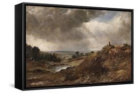 Branch Hill Pond, Hampstead Heath, with a Boy Sitting on a Bank-John Constable-Framed Stretched Canvas