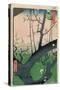 Branch of a Flowering Plum Tree-Ando Hiroshige-Stretched Canvas