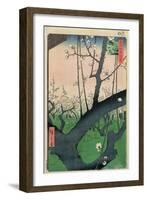 Branch of a Flowering Plum Tree-Ando Hiroshige-Framed Giclee Print