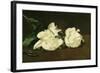 Branch of White Peonies and Secateurs, 1864-Edouard Manet-Framed Giclee Print