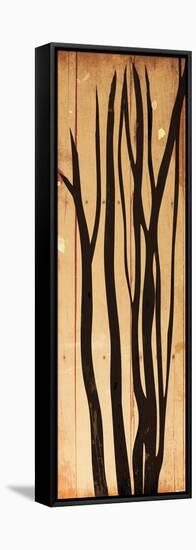 Branch On Wood-Jace Grey-Framed Stretched Canvas