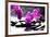 Branch Purple Orchid Flower With Therapy Stones-crystalfoto-Framed Photographic Print