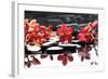 Branch Red Orchid with Zen Stones Reflection-crystalfoto-Framed Photographic Print